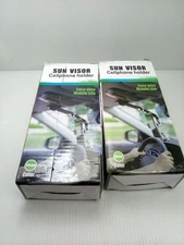 Lot of 2 Phone Holder 360° Rotatable Adjustable Sun Visor Car Mount Clip