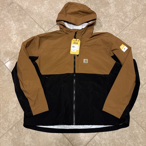 Carhartt Jacket Storm Defender OJ5751-M Lightweight Relaxed Brown/Black Size XXL