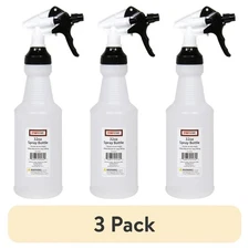 (3 pack) Stout Stuff Plastic Wide Mouth Empty Spray Bottle, Holds 32oz
