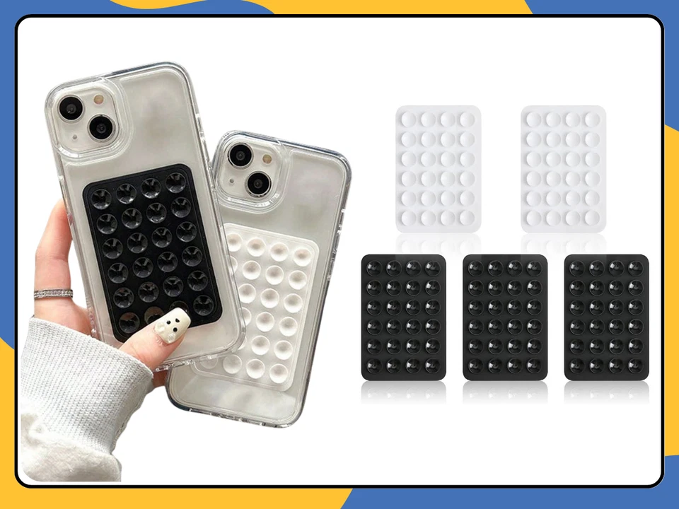 Silicone Suction Cup Phone Holder Sticky Adhesive Mount Pad for Desk, Glass UK - Image 2 of 3