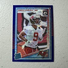 2025 Panini Donruss Emeka Egbuka RC Optic Preview Blue Scope Prizm #375 Bucs