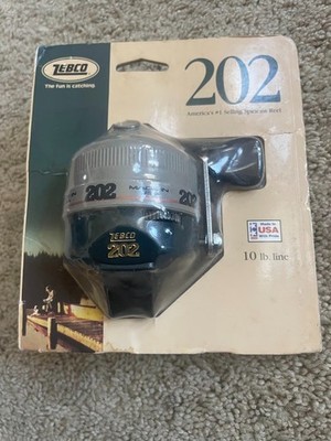 Vintage New Zebco 202 Spin Cast Fishing Reel Classic Made in USA 1996