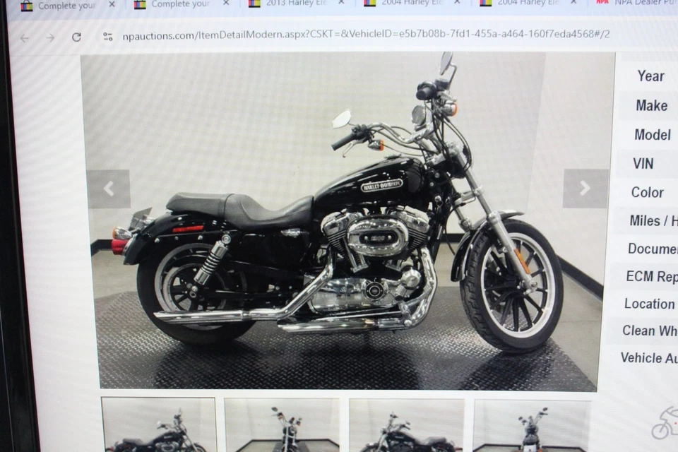 Harley Sportster XL 1200 2008 39 mm horquillas delanteras y triple abrazadera juego estrecho SPd&d Foto 4 de 4