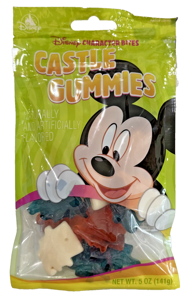 Disney Parks Candy Character Bites Mickey Castle Gummies 5oz Bag