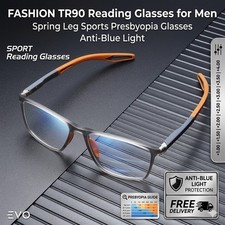 Anti Blue Light Reading Glasses TR90 Sport Unisex 1.0 to 4.0 Optical
