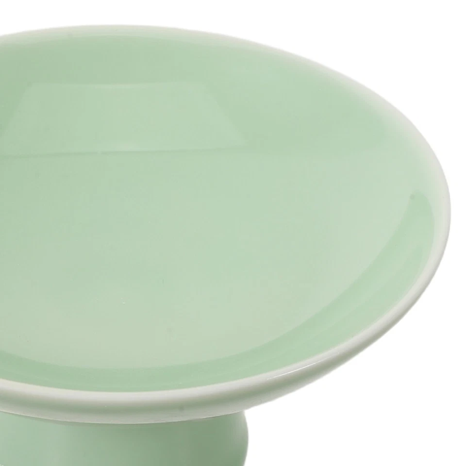  Ceramic Footed Salad Serving Tray - Porcelain Display Stand Plate For Chinese - Image 3 of 4