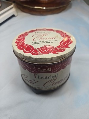 Vintage Rexall Cold Cream Container  3'' tall    check it out!!!