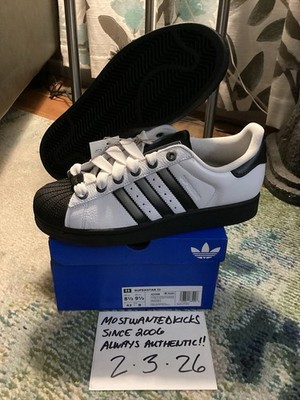 DS 2025 Adidas Superstar II Low Cloud White Matte Silver Core Black Men s Sz 8.5