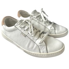 Keds Ace Leather Sneaker Womens 8.5 White Blush WH58548 Low Top Lace Up