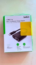 Belkin - USB-C to Ethernet  Charge Adapter with gigabit Ethernet port and USB P