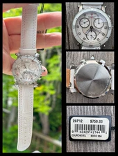 Ladies' Accutron Watch with Chronograph White Mother-of-Pearl Dial