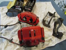 Red Oem Acura Nsx Front Brake Calipers Stainless Lines Brackets 3 Sets Of Pads