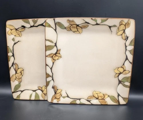 Set of (2) - Emory - 10 3/4" Dinner Square Plates - Gourmet Basics by Mikasa