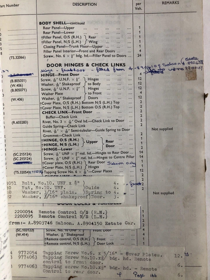 Humber Super Snipe Parts Catalogue Illustrated & Amendments Rootes Original 1958 - Image 3 of 4