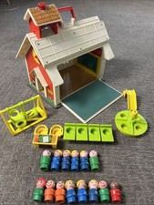 Fisher Price Little People Play Family School House  Accessories 25pc Vtg 1971
