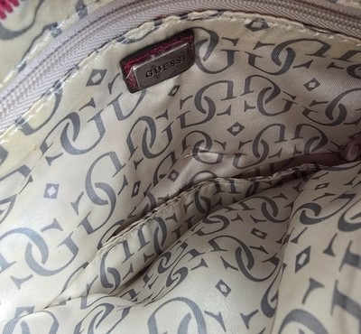 Vintage Y2K GUESS Pink Monogram Logo Mini Micro Barrel Bag Purse