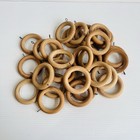 Wooden Curtain Rings x 29 Untreated Raw Timber 7cm External 4.5cm Internal GC