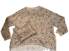 Disney Winnie the Pooh Tan Comfy Lounge Set Women s PJs Size M 8-10 770