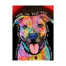 Dean Russo Dog Canvas Wall Art 14x19 Colorful Pet Artwork for Home Decor