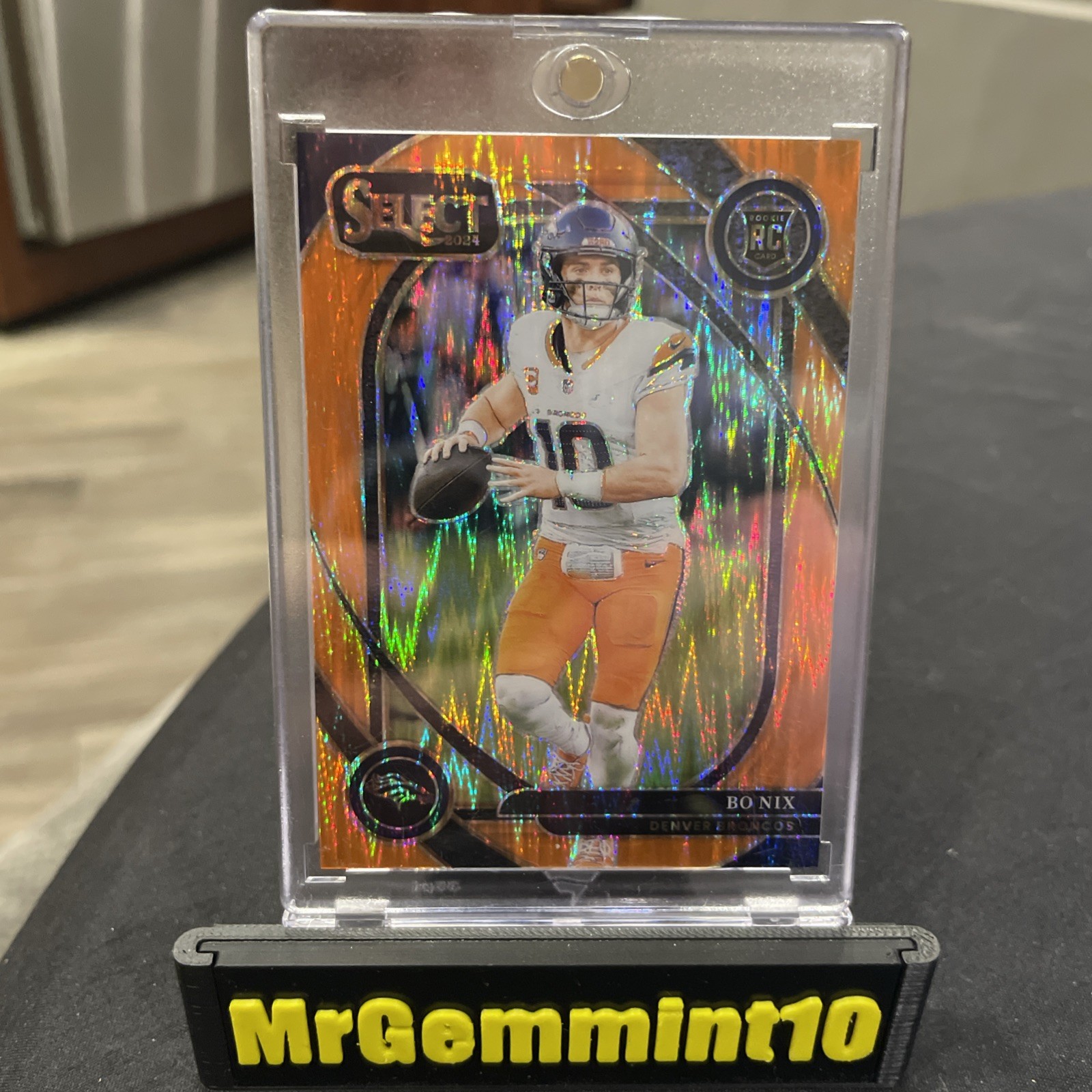 BO NIX 2024 PANINI SELECT #117 ROOKIE PREMIER ORANGE PRIZM SHOCK RC /399 BRONCOS