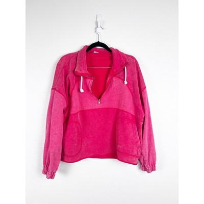 Hem & Thread Women's 1/4 Zip Pullover Sz M