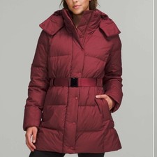 Lululemon Wunder Puff Waist Jacket Mulled Wine Size 4