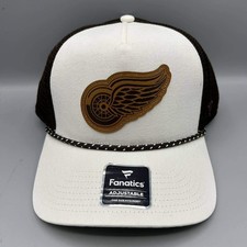 Detroit Red Wings Trucker Hat Men White NHL Fanatics Strap Back Cap Cotton New