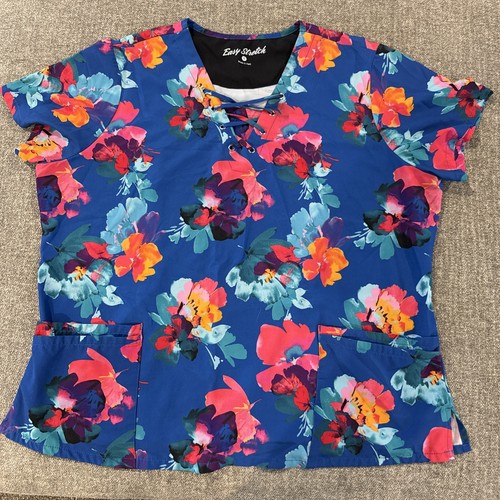 Set Of 7 Buttersoft Nursing Scrub Shirts And 2 Easy Stretch Size Xl