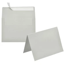 20Pack Light Gray 5x7 Envelopes, A7 Envelopes with Folded Cards