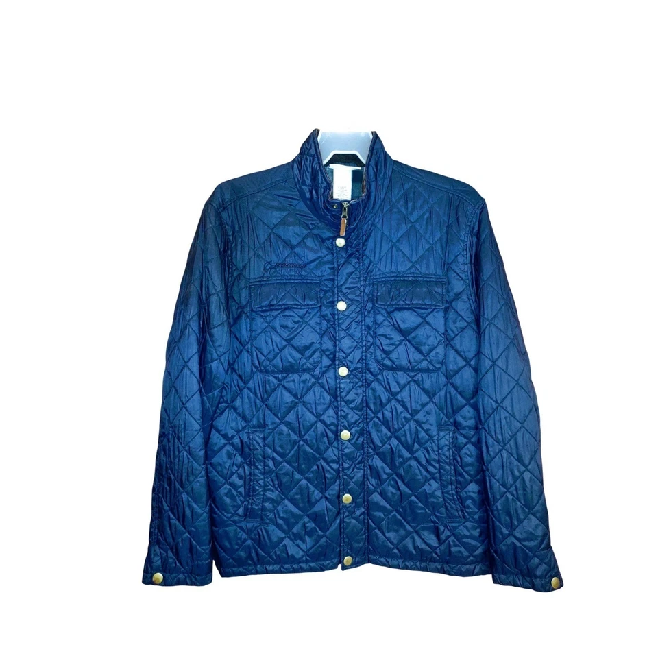 Men's Barn Coat Quilted Boeing Jacket Corduroy Collar Blue Plaid Light - Size XL - Image 2 of 4