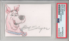Scooby Doo Original Color Drawing Sketch Signed & Drawn By Bob Singer PSA DNA