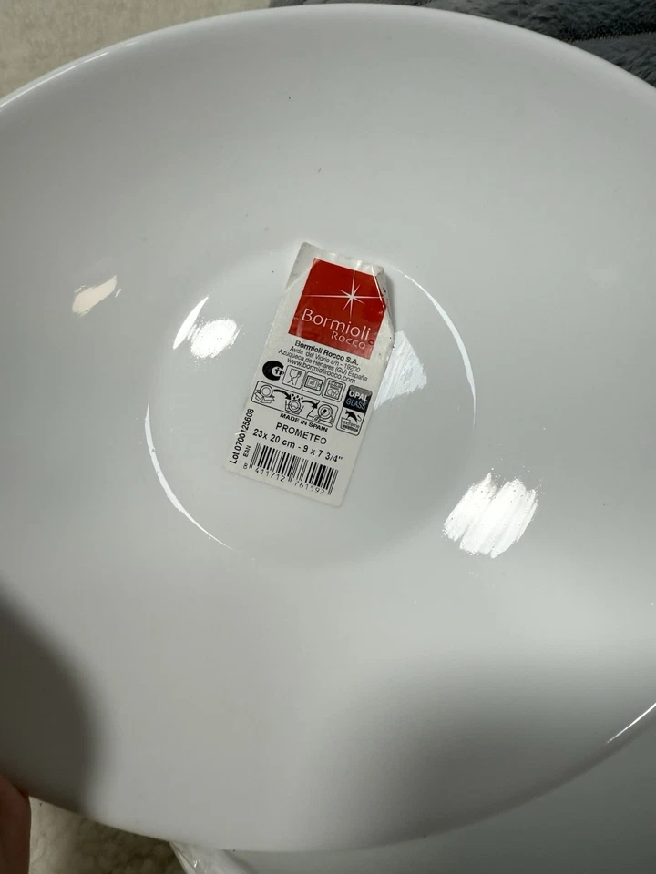 Bormioli Rocco Prometeo Plate Bowl Set Vidrio Opal Templado 12 Piece Set - Image 4 of 4