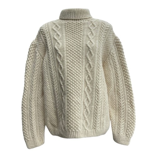 Maglione vintage anni 60 70 donna S M 100% lana pescatore irlandese Aran manica lunga - Foto 2 di 18