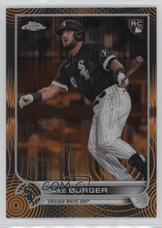 2022 Topps Chrome Sonic Orange & Black Pulse Refractor 14/25 Jake Burger #29 6o3