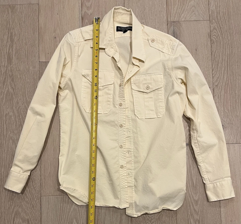 Camisa de Campo J Peterman Para Hombres Mediana Caqui Oficial y Caballero Safari Aire Libre De Colección Foto 2 de 4