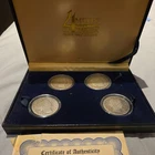 The Morgan Mint Barber Silver Half Dollars Set 4 Mints 1902-1908 w/ COA