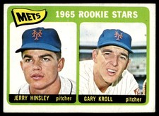 1965 Topps 1965 Rookie Stars (Jerry Hinsley / Gary Kroll) #449 RC Mets