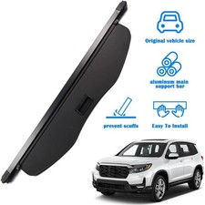 Retractable Cargo Cover For 2019-2025 Honda Passport Trunk Accessory Black