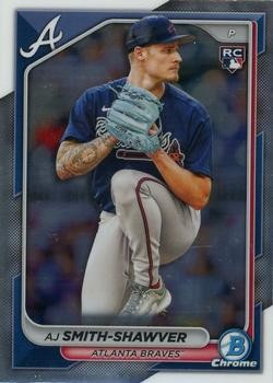 AJ Smith-Shawver 2024 Bowman Chrome 22 Atlanta Braves Rookie