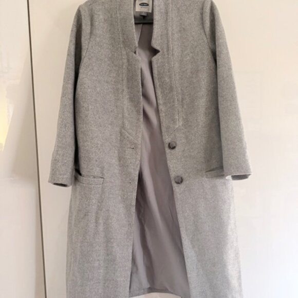 Wool coat, Old Navy, size 10/ 12, grey, classic