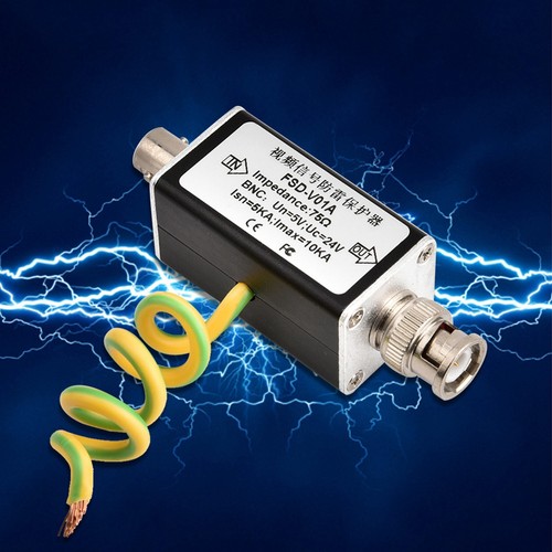 Cctv Video Bnc Surge Protector Analog Camera Thunder Lightning Arrester Prot HLF - Photo 4/7