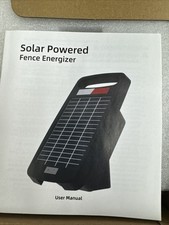 Solar Electric Fence Charger, 0.18J, 10-Mile for Livestock  Portable All-in-One
