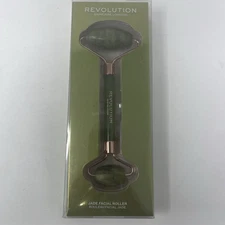 Revolution Jade Stone Face Facial Roller Massager Green New in Box