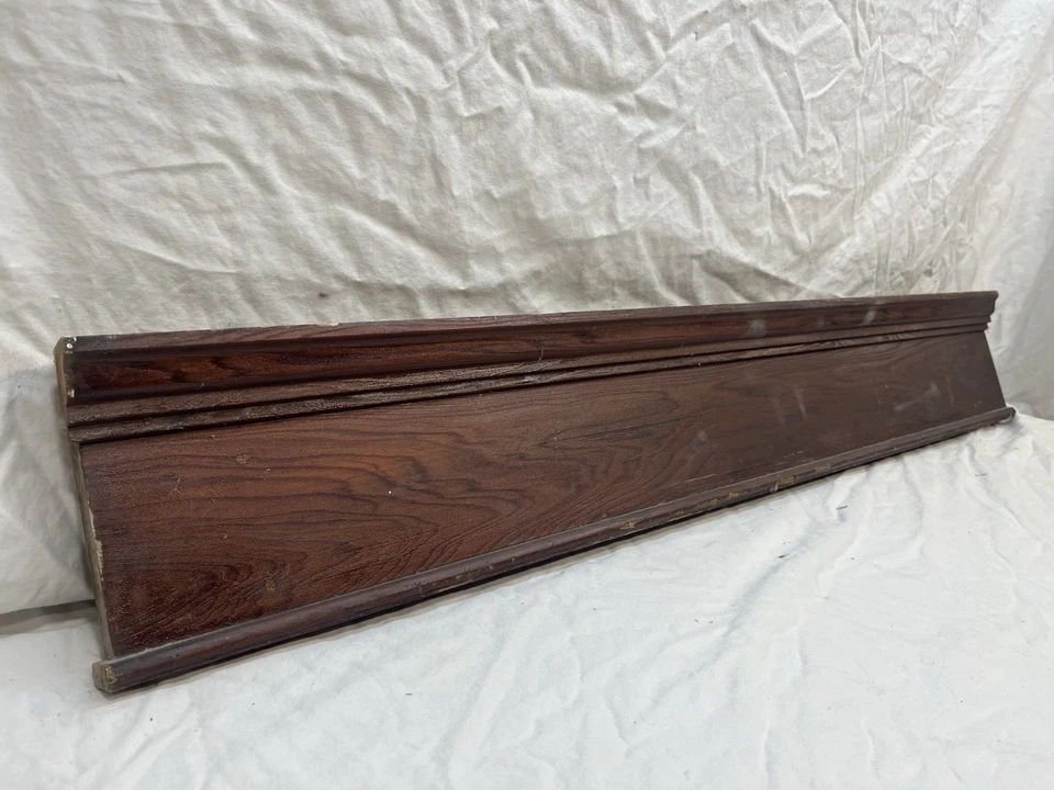 Frontón de puerta antiguo de 1890 estilo victoriano corona moldeado abeto ornamentado Foto 2 de 4