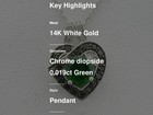 Le Vian 14K White Gold 18" Pendant Necklace 1.62 cts Chrome Diopside Diamond — photo 2