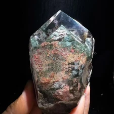 281g Natural Garden Ghost Phantom quartz crystal Pyramid Mineral specimens reiki