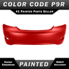 NEW Painted *P9R Red* Rear Bumper Cover Replacement for 2012-2017 Hyundai Accent