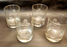 Lot of 4 Ducks Unlimited Drink Glasses with a Buck Etched on it