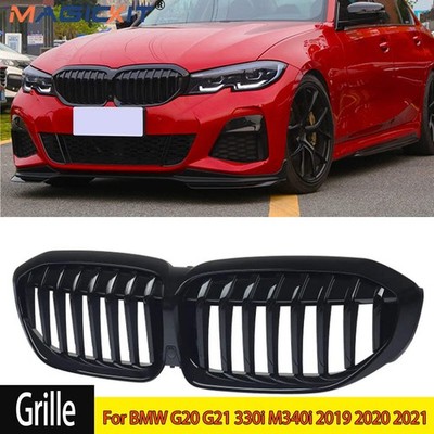 MagicKit FOR BMW 3 SERIES G20 G21 2019+ FRONT KIDNEY GRILLE GRILL GLOSS BLACK SI