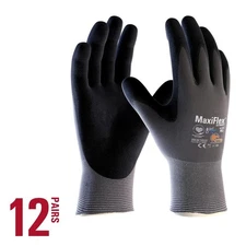 MaxiFlexUltimate Men's Medium Gray Nitrile-Coated Outdoor and Work Gloves w/AD-A